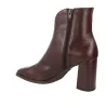 Wonders M-5444 Block Heel Ankle Boot Women's Black Croc Leather