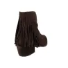 Wonders D-2005 Stivaletto Western Camoscio Frange Donna Marrone