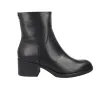 Wonders G-6261 Smooth Leather Block Heel Boot Women Black