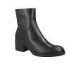 Wonders G-6261 Stiefelette Glattleder Blockabsatz Reißverschluss Damen Schwarz