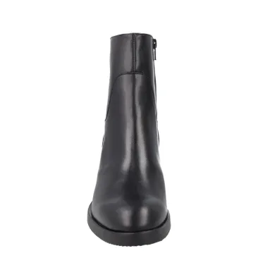 Wonders G-6261 Stiefelette Glattleder Blockabsatz Reißverschluss Damen Schwarz