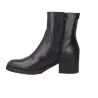 Wonders G-6261 Botín Tacón Piel Lisa Cremallera Mujer Negro