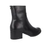Wonders G-6261 Stiefelette Glattleder Blockabsatz Reißverschluss Damen Schwarz