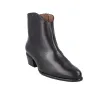 Wonders D-2001 Bottine Cuir Lisse Bout Pointu Talon Bas Femme Noir