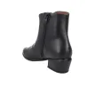 Wonders D-2001 Bottine Cuir Lisse Bout Pointu Talon Bas Femme Noir