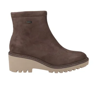 Viguera 8284 Bottine Lycra Membrane Hydro Suede Compensée Femme Taupe