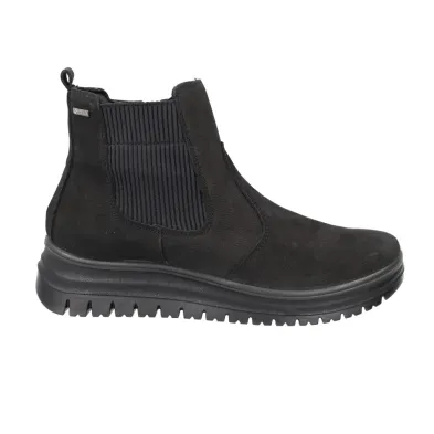 IGI&CO 21571 Gore-Tex Boots Chelsea Cuir Nubuck Imperméable Femme Noir