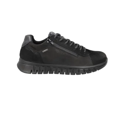IGI&CO 21163 Gore-Tex Waterproof Nubuck Zip Trainers Men Black