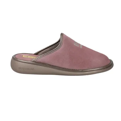 Nordikas 281 Zapatillas de Casa Mujer Serraje Sin Talón con Cuña Malva