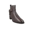 Carmela 164163 Stivaletti con Tacco Pelle Fibbia Zip Donna Marrone e Nero
