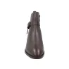 Carmela 164163 Stivaletti con Tacco Pelle Fibbia Zip Donna Marrone e Nero