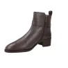 Carmela 164163 Stiefeletten Damen Leder Absatz Schnalle Zip Braun Schwarz