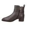 Carmela 164163 Women's Leather Heeled Ankle Boots with Buckle Brown and Black