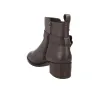 Carmela 164163 Stiefeletten Damen Leder Absatz Schnalle Zip Braun Schwarz