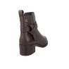 Carmela 164163 Botines Tacón Piel Hebilla Cremallera Mujer Marrón y Negro