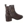 Carmela 164163 Botines Tacón Piel Hebilla Cremallera Mujer Marrón y Negro