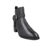 Carmela 164163 Bottines à Talon Cuir Boucle Zip Femme Marron et Noir