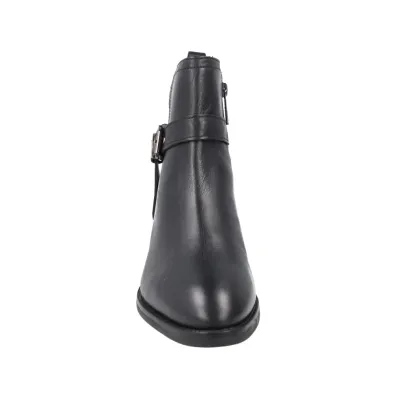 Carmela 164163 Stivaletti con Tacco Pelle Fibbia Zip Donna Marrone e Nero