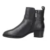 Carmela 164163 Women's Leather Heeled Ankle Boots with Buckle Brown and Black