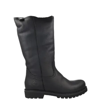 Panama Jack Bambina B60 Stivali Alti in Pelle Foderati Caldi Donna Nero