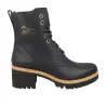 Panama Jack Padma B11 Bottines en Cuir à Lacets et Talon pour Femme Noir