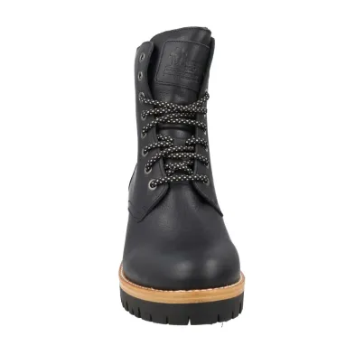 Panama Jack Padma B11 Damen Schnür-Stiefeletten aus Leder mit Absatz Schwarz