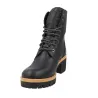 Panama Jack Padma B11 Botines de Piel con Cordones y Tacón Mujer Negro