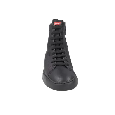 Camper K400817 Damen High-Top Sneaker aus Leder mit Reißverschluss Schwarz