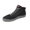 Camper K300270 Zapatillas Botín Casual con Cremallera Textil Hombre Negro