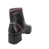 Barminton 17020 Women's Leather Ankle Boots with Contrast Straps and Zip