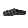 Gioseppo Savannah Men's Checked Backless House Slippers Grey