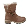 Kimberfeel Tania Bottines d'Hiver avec Fausse Fourrure, Boucle et Zip Femme