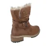 Kimberfeel Tania Women's Winter Ankle Boots with Fur Trim, Buckle and Zip