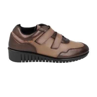 Suave 6106 Zapatos Casual de Piel con Doble Velcro y Cuña para Mujer