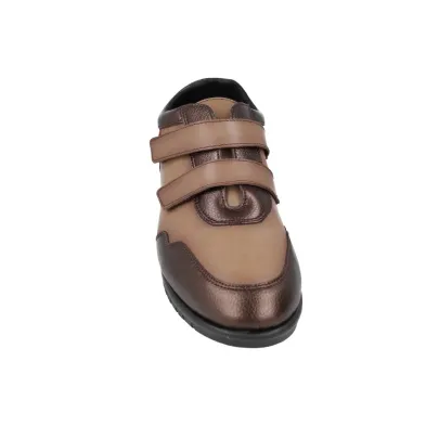 Suave 6106 Zapatos Casual de Piel con Doble Velcro y Cuña para Mujer
