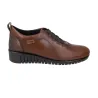 Suave 6108 Chaussures Casual en Cuir à Lacets Élastiques et Semelle Compensée