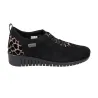 Suave 6108 Damen-Freizeitschuhe aus Leder mit Gummischnürung und Keilsohle