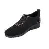 Suave 6108 Damen-Freizeitschuhe aus Leder mit Gummischnürung und Keilsohle