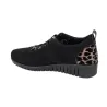 Suave 6108 Scarpe Casual da Donna in Pelle con Lacci Elastici e Zeppa