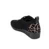 Suave 6108 Zapatos Casual de Piel con Cordones Elásticos y Cuña para Mujer