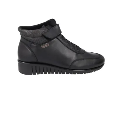 Suave 6109 Botines Casual de Piel con Cordones Elásticos y Velcro para Mujer