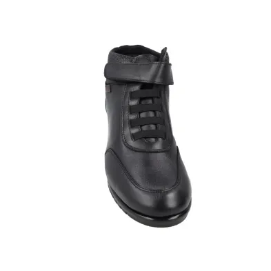 Suave 6109 Women's Leather Ankle Boots with Elastic Laces and Velcro