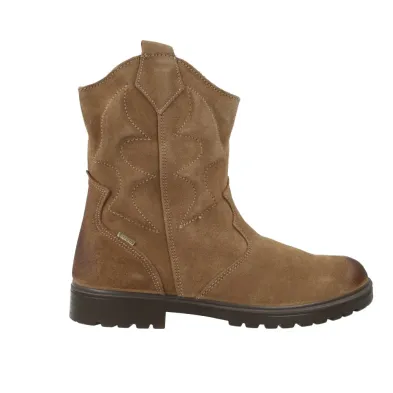 Primigi 2372511 Stivali Texani Gore-Tex Camoscio Bambina Impermeabili Cuoio