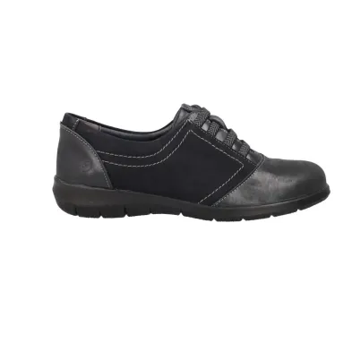 Suave 3612 Chaussures Confort à Lacets Élastiques Cuir Femme Cinder Coyote