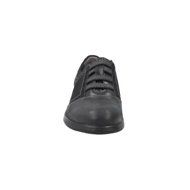 Suave 3612 Comfort Lace-Up Shoes Elastic Laces Leather Women's Cinder Coyote