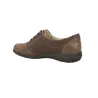 Suave 3612 Komfort Schnürschuhe Damen Leder Gummizug Cinder Coyote