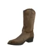 Viguera 8024 Boots Western Daim Cuir Brodées Femme Testa Tabac