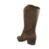 Viguera 8024 Boots Western Daim Cuir Brodées Femme Testa Tabac