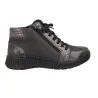 Suave 3304 Bottines Casual Zip Lacets Cuir Air Function Femme Cinder