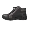 Suave 3304 Bottines Casual Zip Lacets Cuir Air Function Femme Cinder
